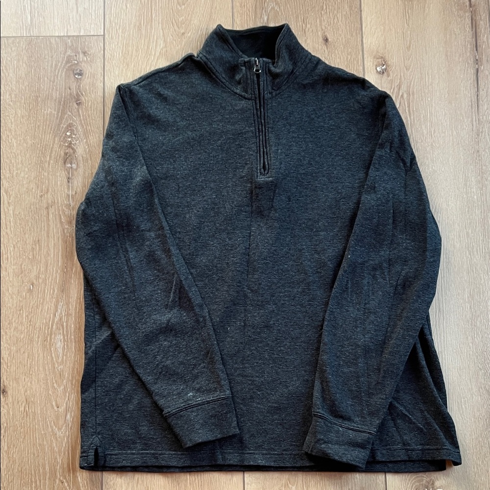 Chaps Men's Charcoal Zip-Up Sweater